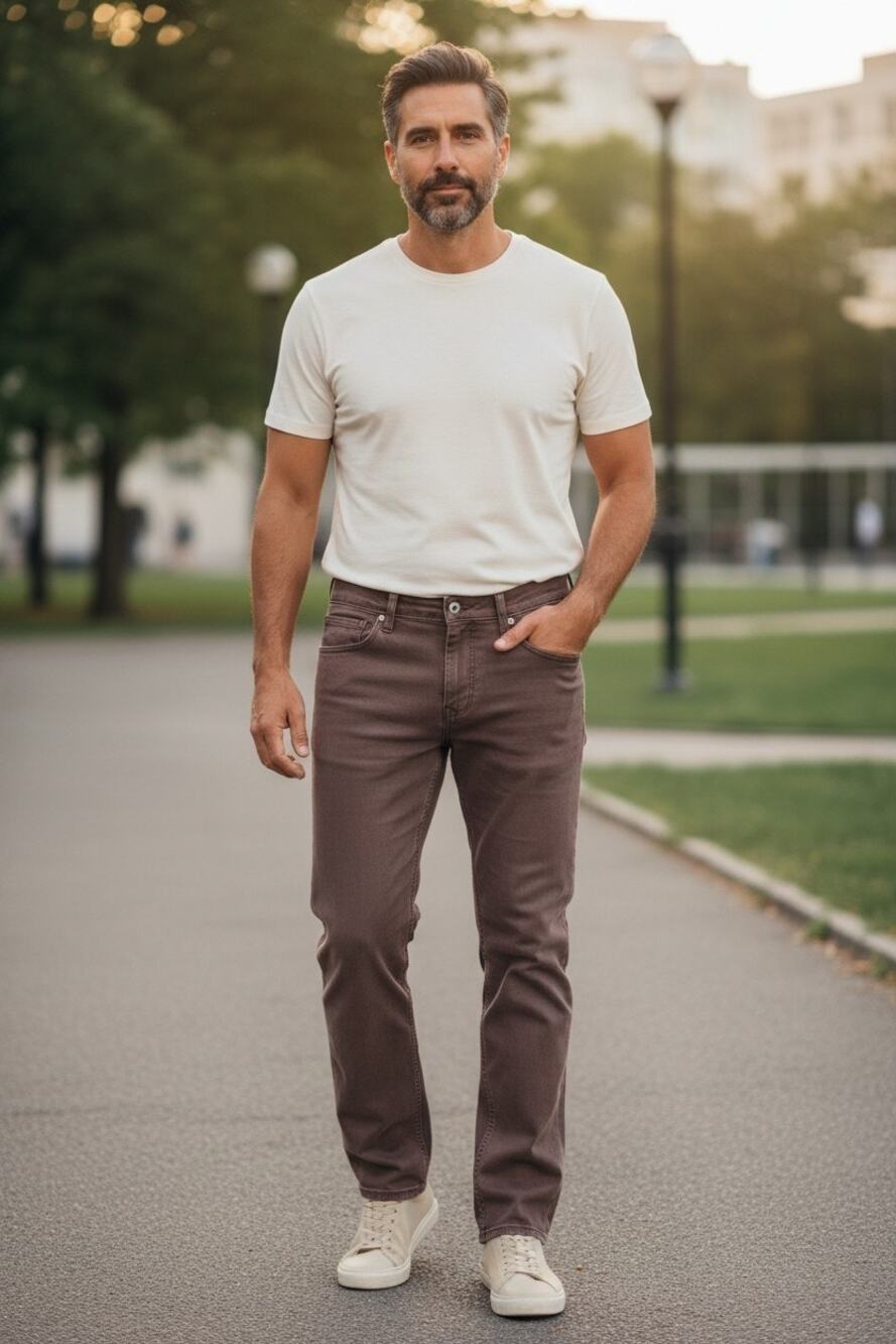 Lee Men's Fashion Heritage Relaxed Fit Jeans Color: Brown Size: 34x30